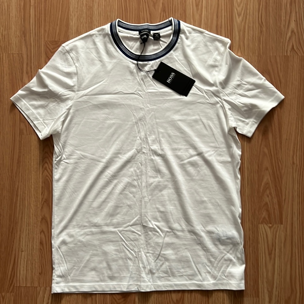 Mens White Hugo Boss T Shirt Size Medium